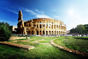 Colosseum Sunny Day in Rome Wall Mural Wallpaper - Canvas Art Rocks - 1