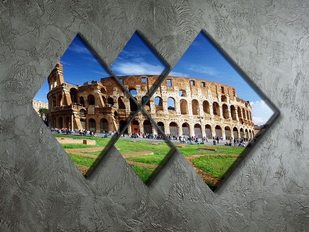 Colosseum in Rome Italy 4 Square Multi Panel Canvas  - Canvas Art Rocks - 2
