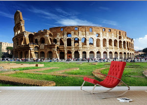 Colosseum in Rome Italy Wall Mural Wallpaper - Canvas Art Rocks - 2