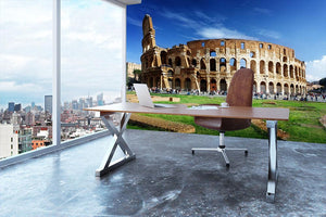 Colosseum in Rome Italy Wall Mural Wallpaper - Canvas Art Rocks - 3