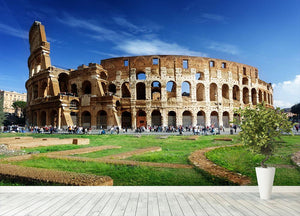 Colosseum in Rome Italy Wall Mural Wallpaper - Canvas Art Rocks - 4
