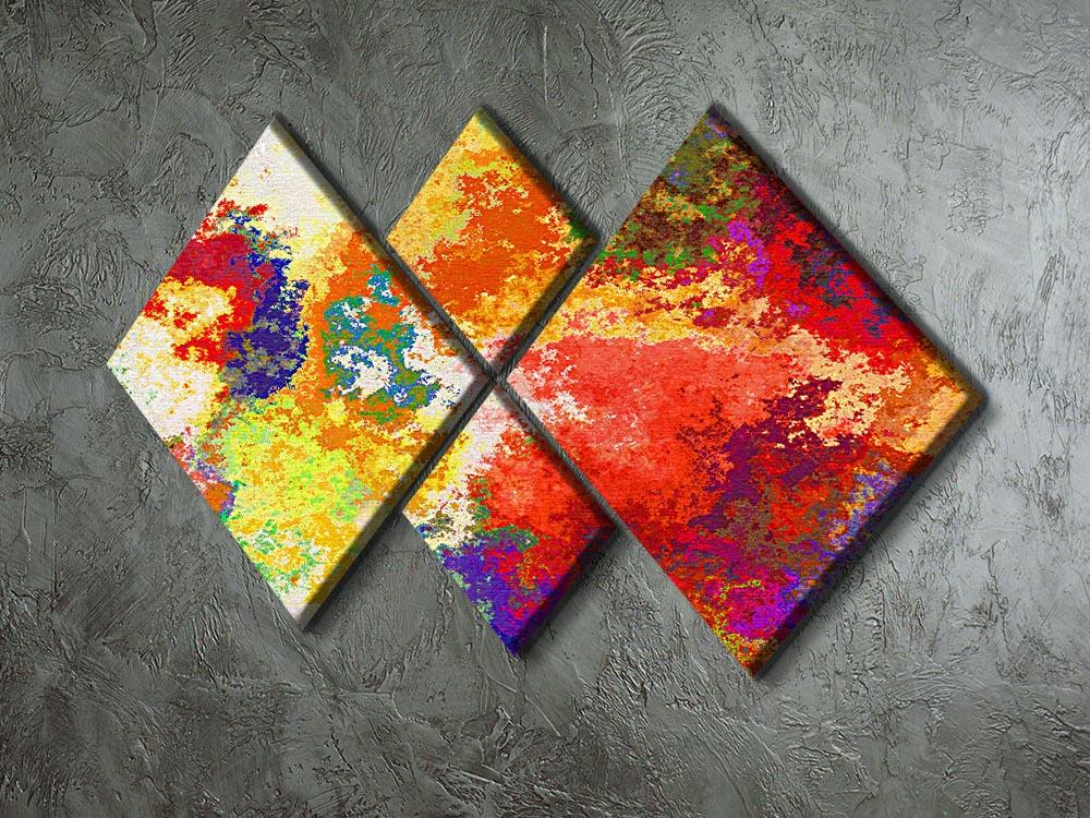 Colour Splash Version 2 4 Square Multi Panel Canvas - Canvas Art Rocks - 2