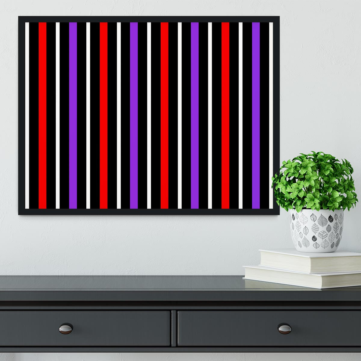 Colour Stripes FS2 Framed Print - Canvas Art Rocks - 2
