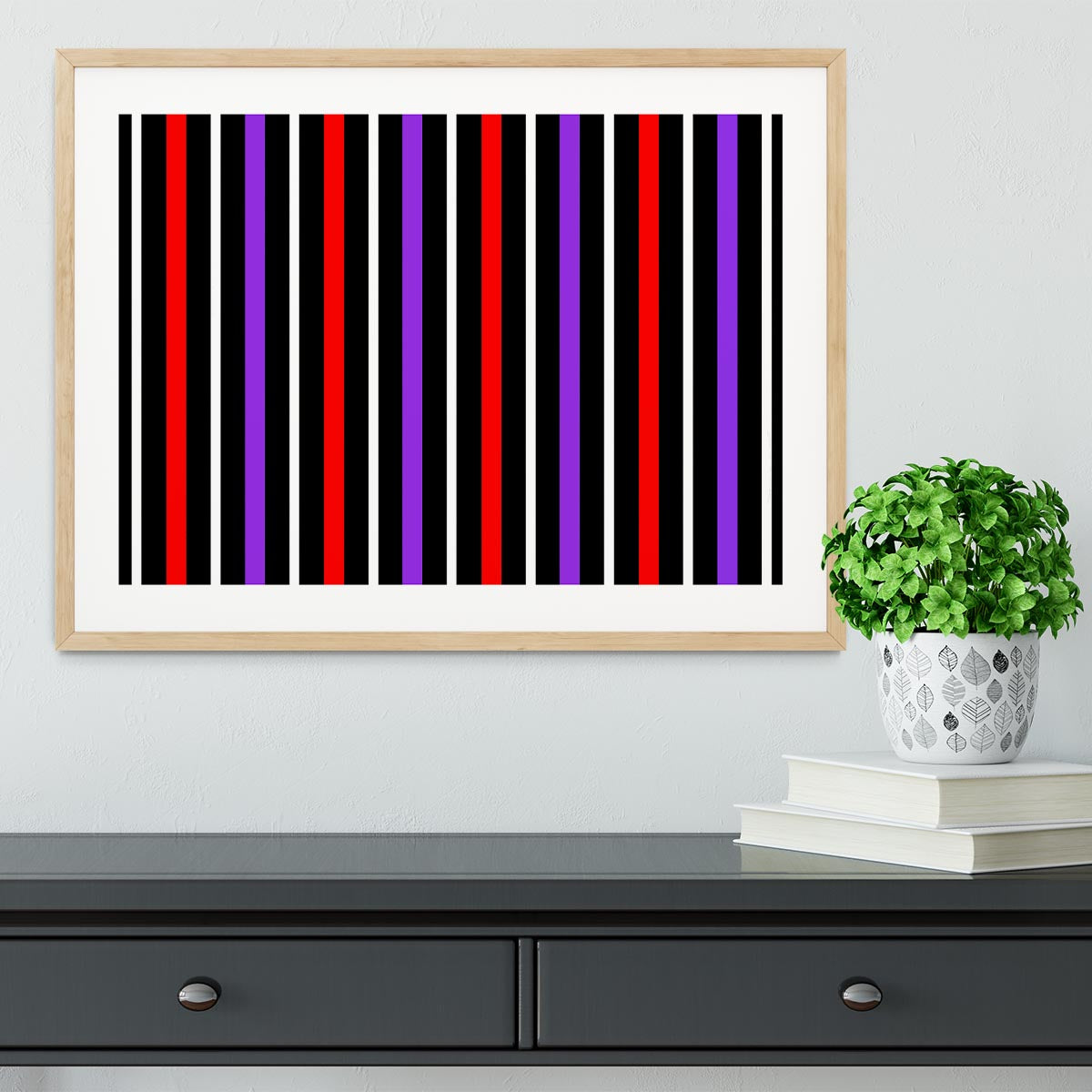 Colour Stripes FS2 Framed Print - Canvas Art Rocks - 3