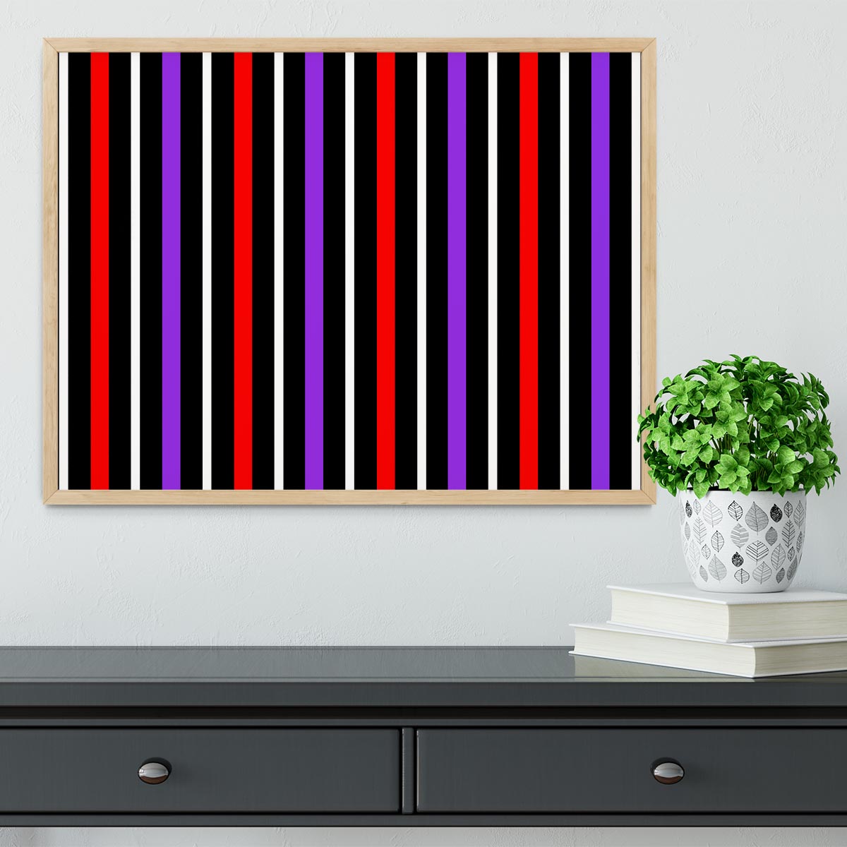 Colour Stripes FS2 Framed Print - Canvas Art Rocks - 4