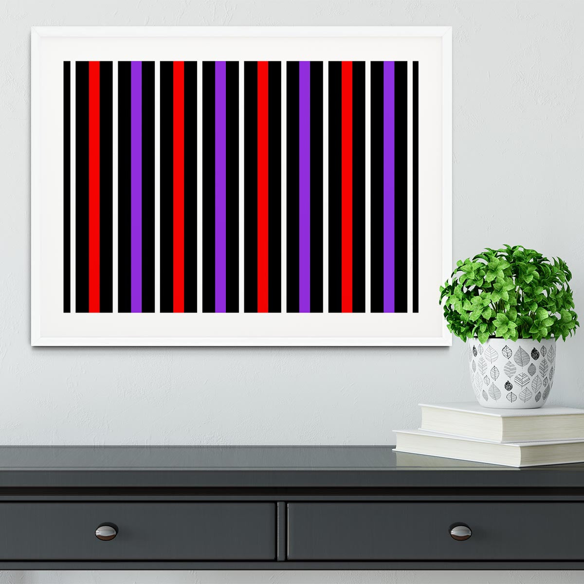 Colour Stripes FS2 Framed Print - Canvas Art Rocks - 5