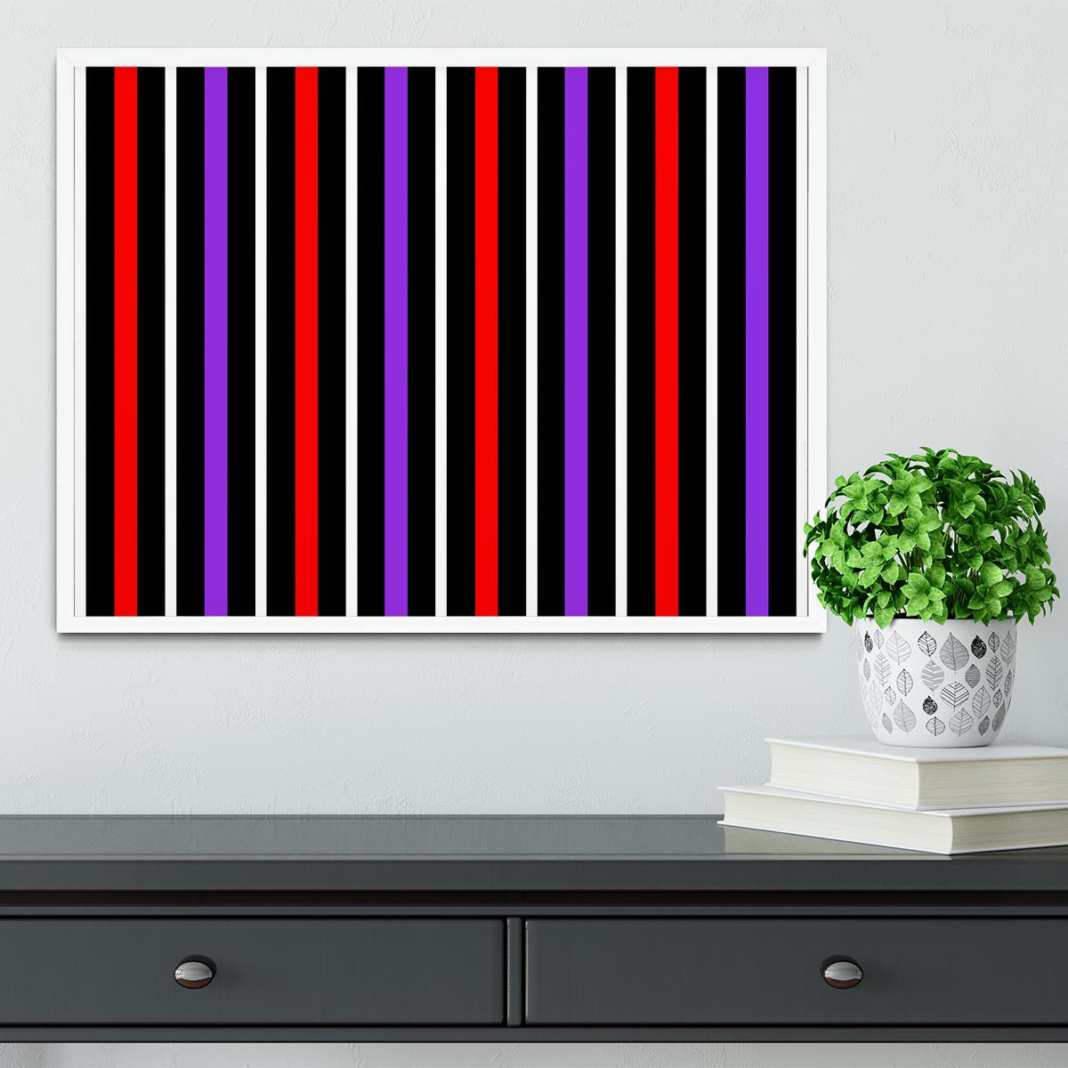 Colour Stripes FS2 Framed Print - Canvas Art Rocks -6