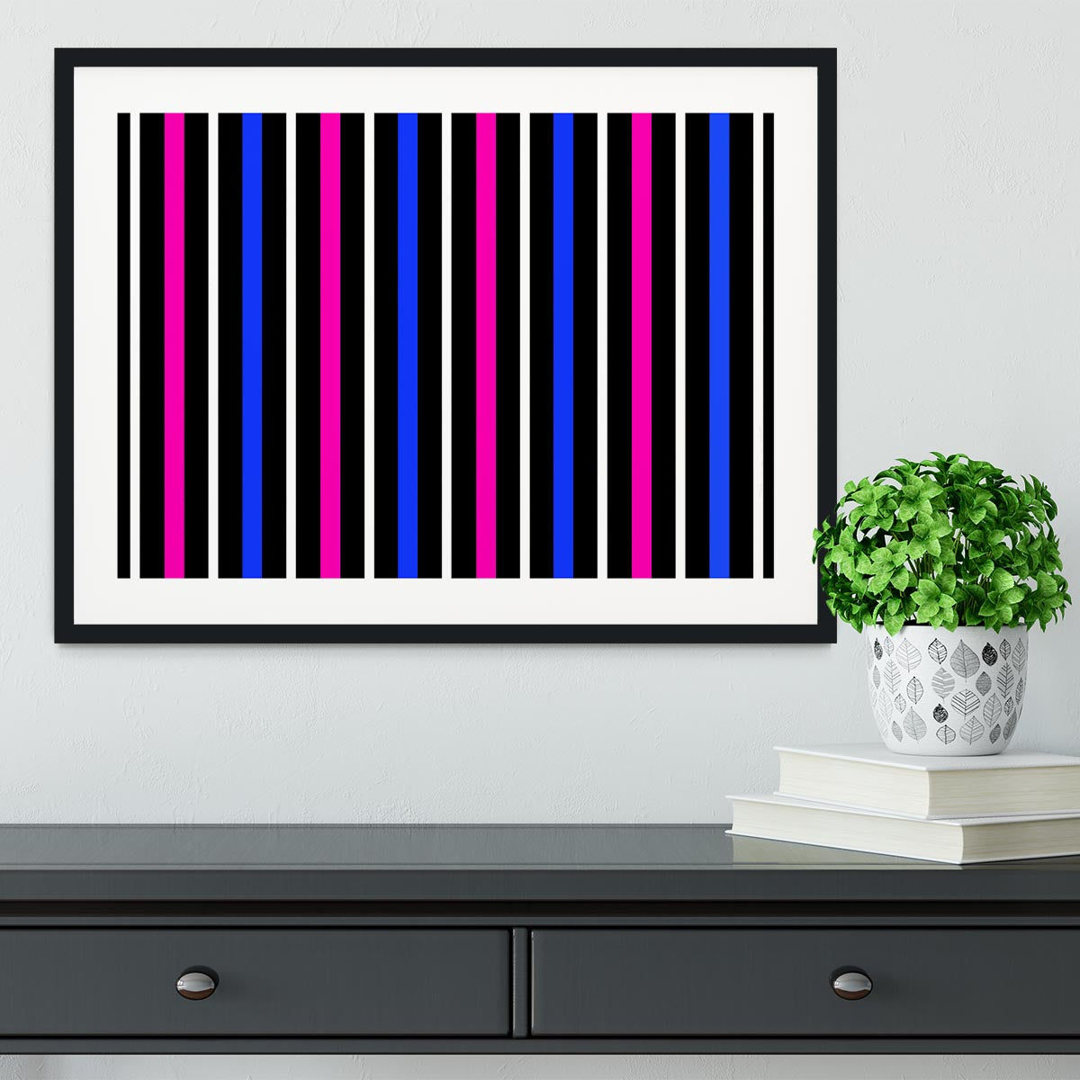 Colour Stripes FS3 Framed Print - Canvas Art Rocks - 1