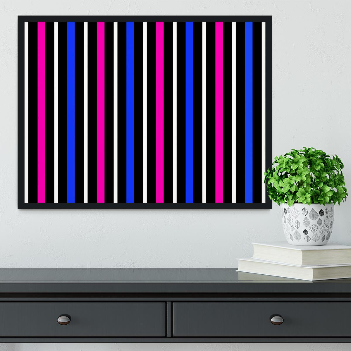 Colour Stripes FS3 Framed Print - Canvas Art Rocks - 2