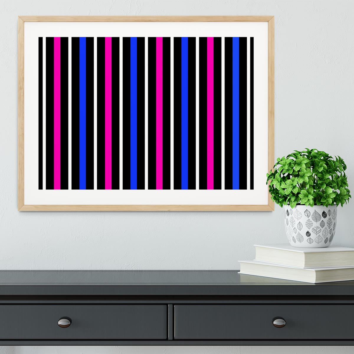 Colour Stripes FS3 Framed Print - Canvas Art Rocks - 3