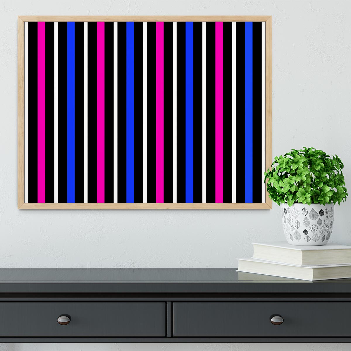 Colour Stripes FS3 Framed Print - Canvas Art Rocks - 4