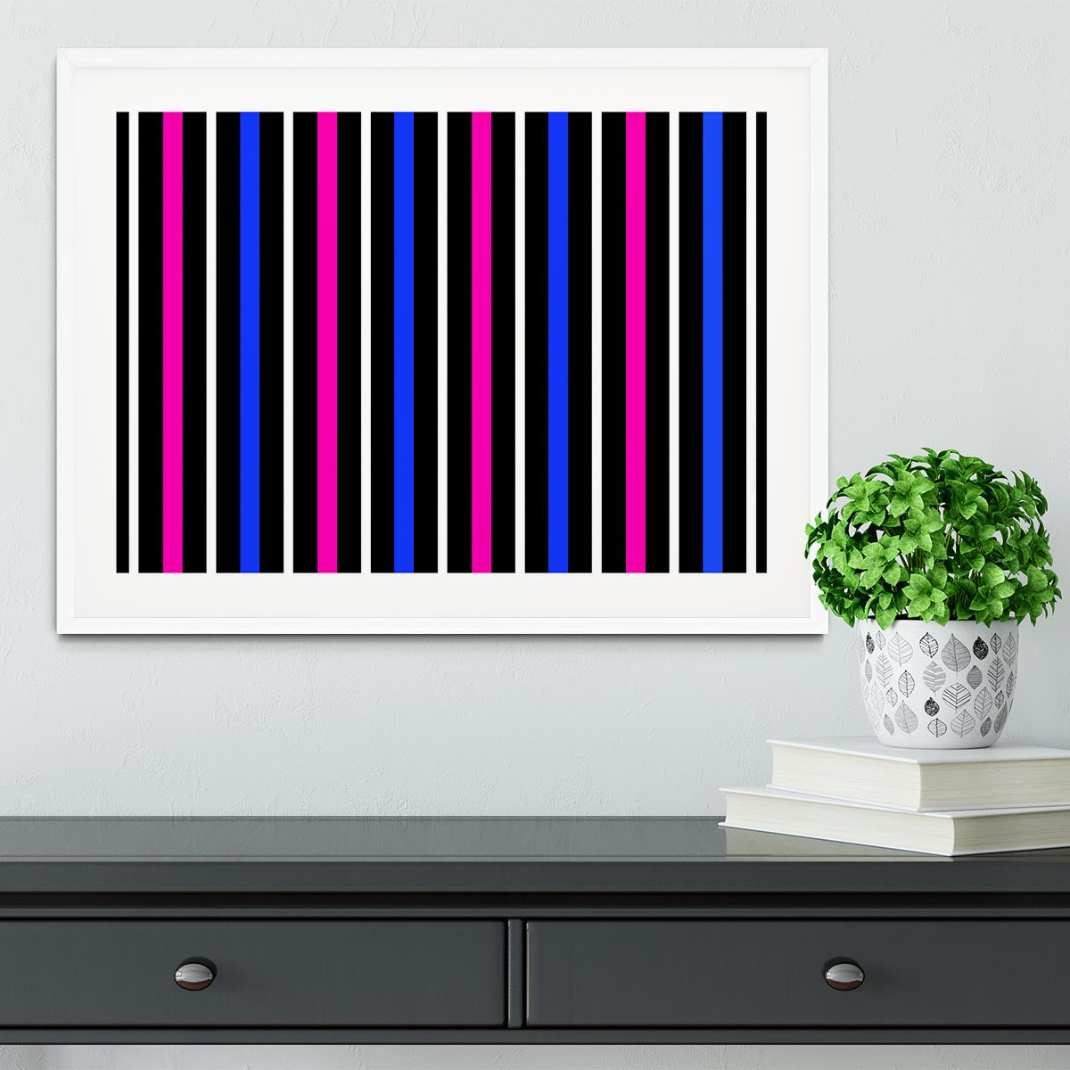 Colour Stripes FS3 Framed Print - Canvas Art Rocks - 5