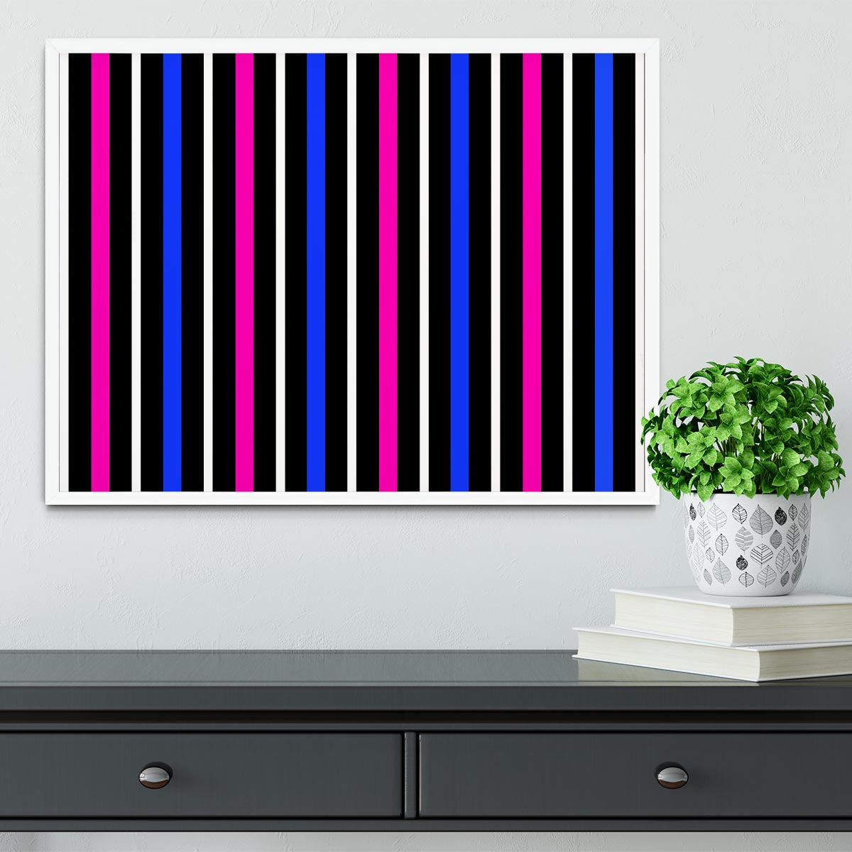Colour Stripes FS3 Framed Print - Canvas Art Rocks -6