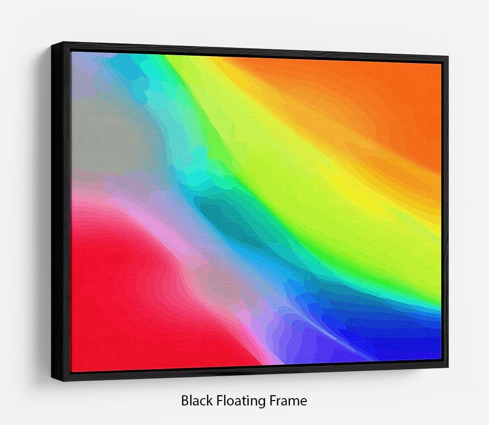 Colour Swirl Floating Frame Canvas