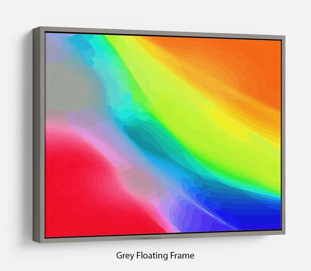 Colour Swirl Floating Frame Canvas