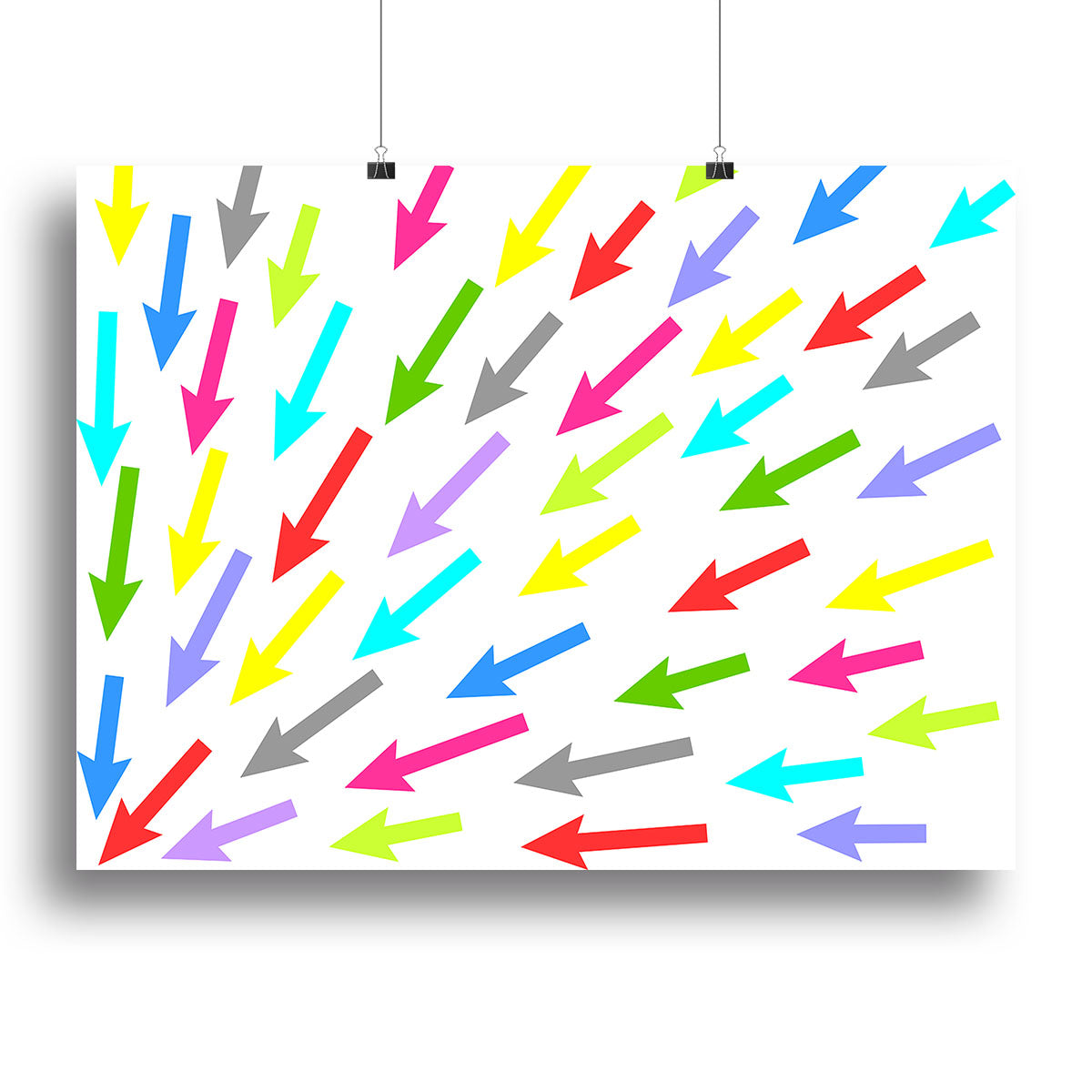 Colourful Arrows - White Canvas Print or Poster - Canvas Art Rocks - 2