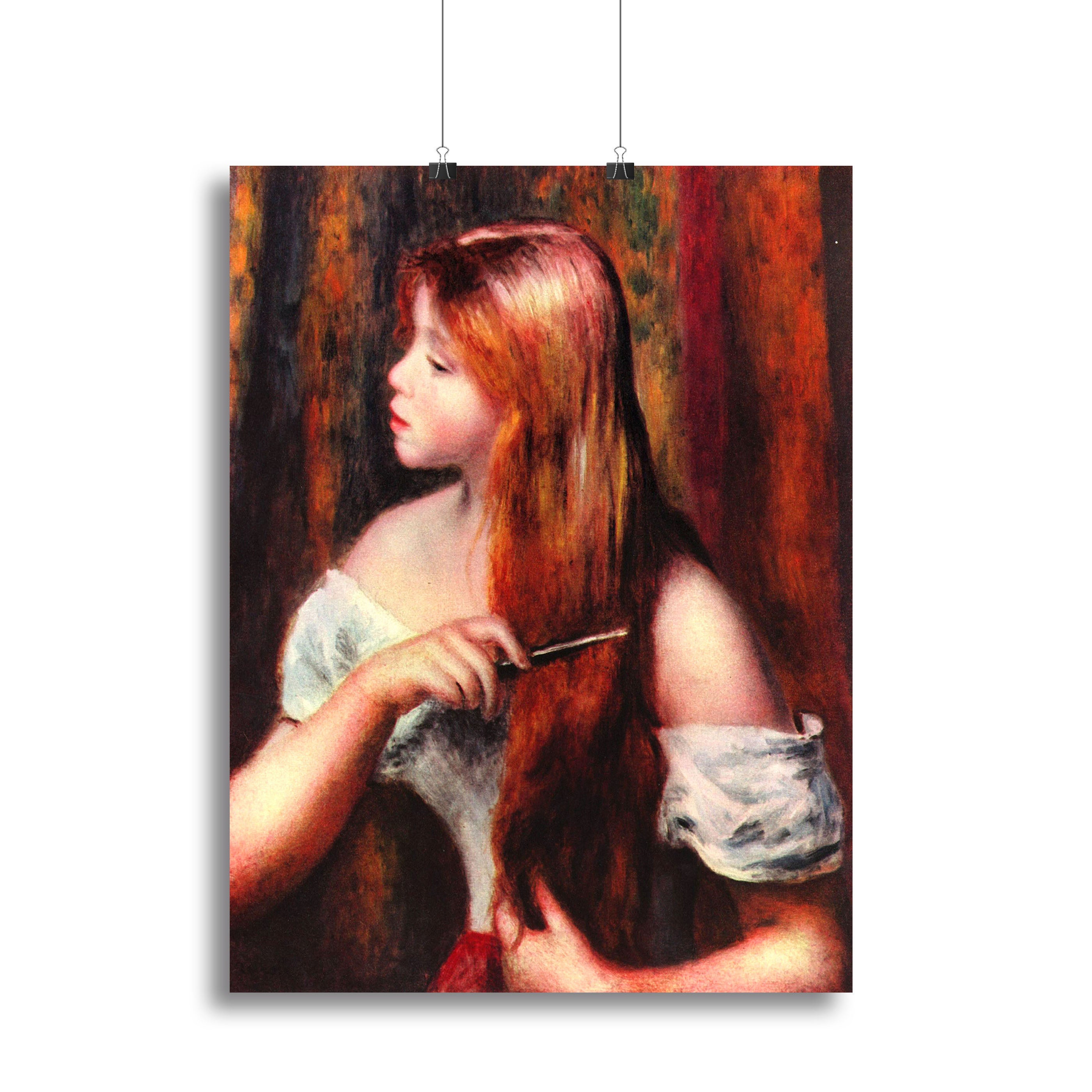 Combing girl by Renoir Canvas Print or Poster - Canvas Art Rocks - 2