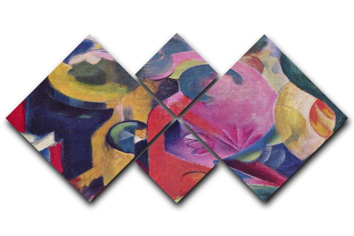 Composition III by Franz Marc 4 Square Multi Panel Canvas  - Canvas Art Rocks - 1