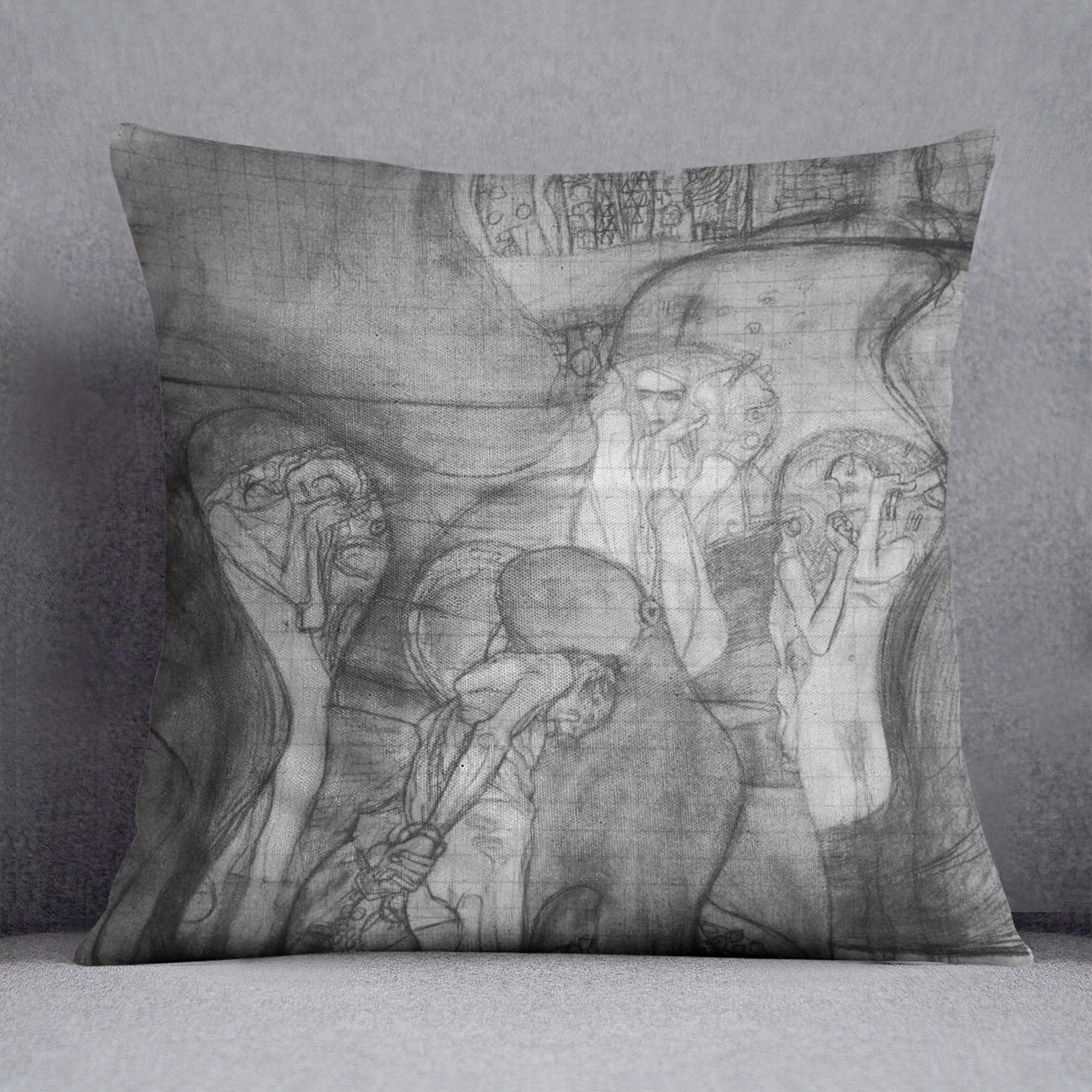 Composition draft of the law faculty image by Klimt Cushion