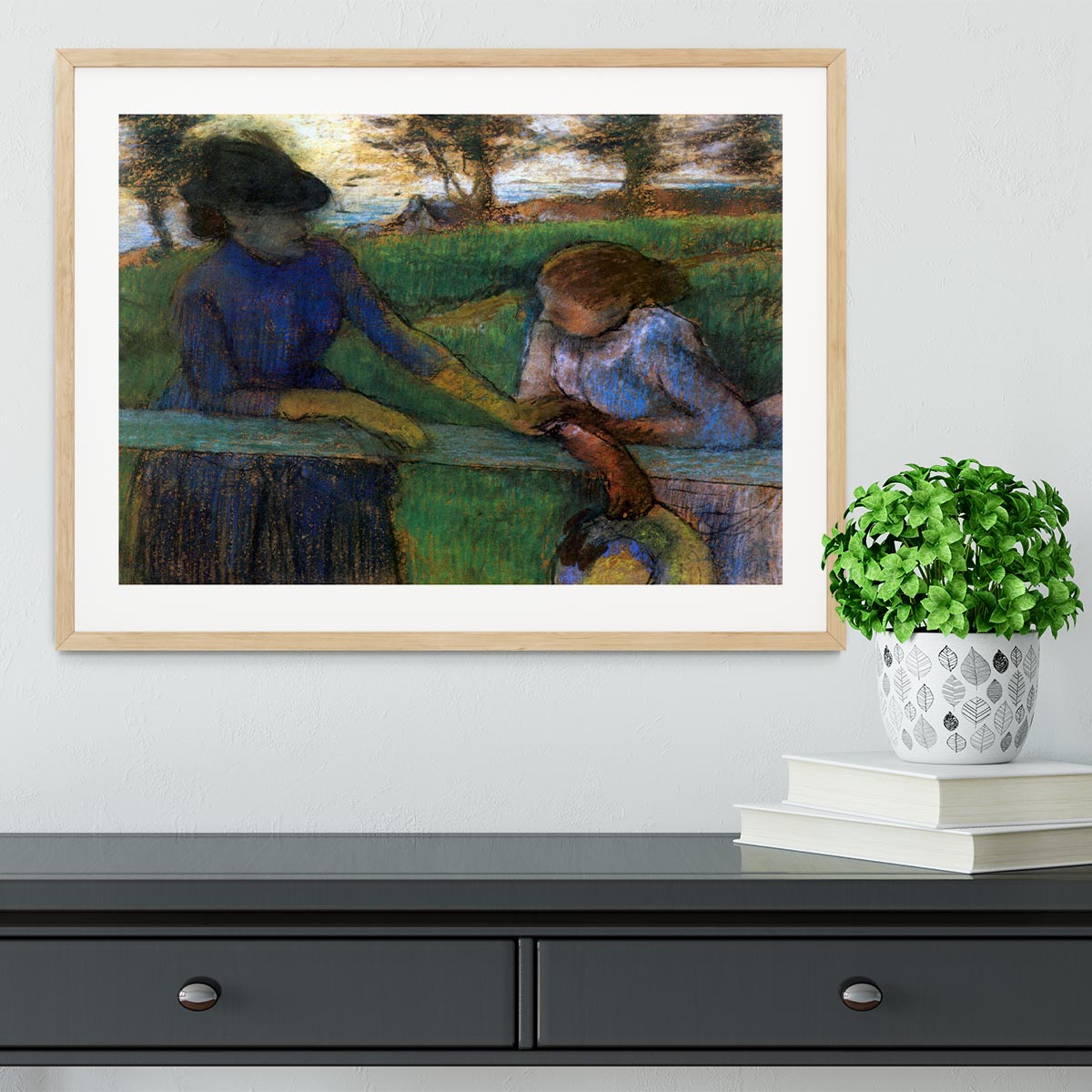 Conversation by Degas Framed Print - Canvas Art Rocks - 3