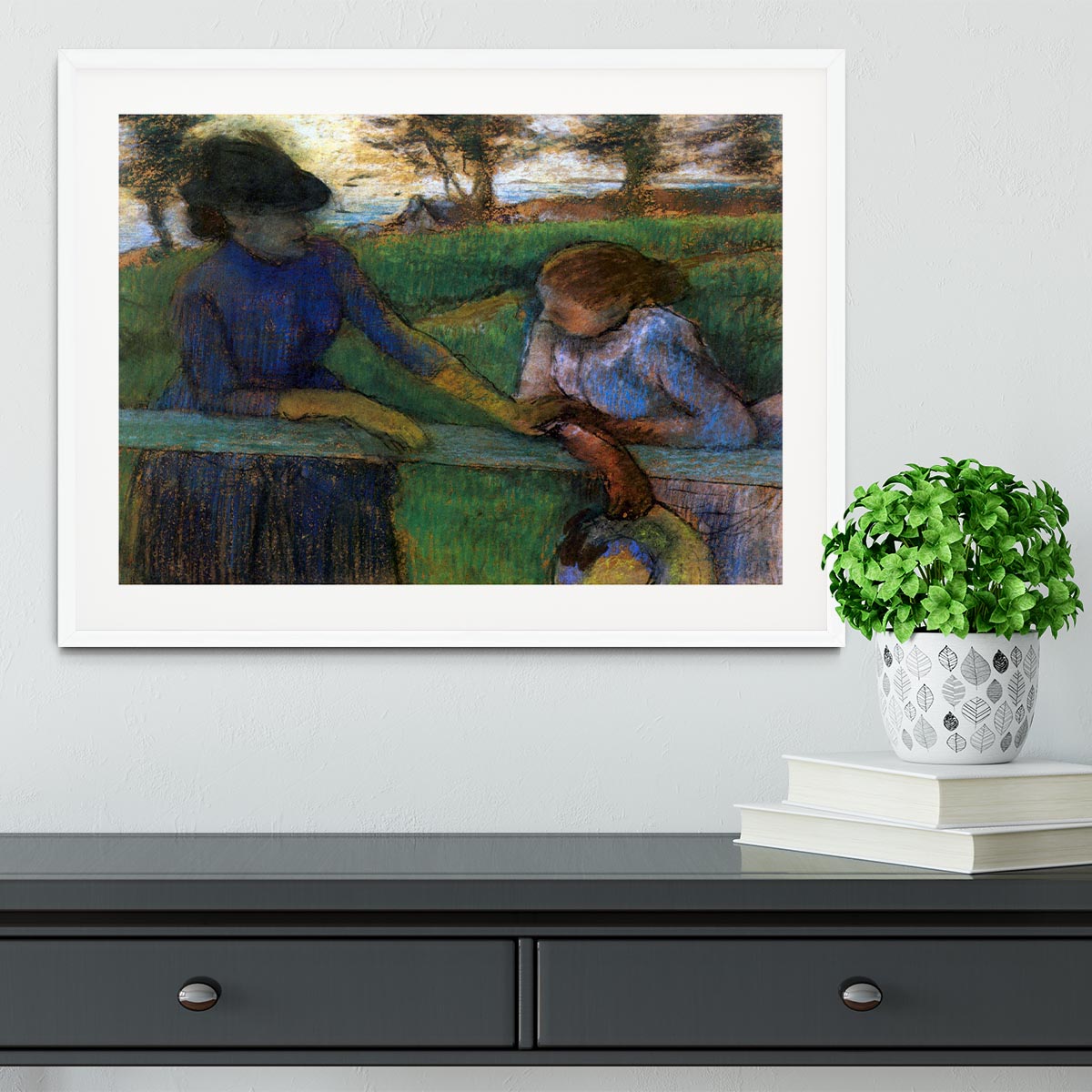 Conversation by Degas Framed Print - Canvas Art Rocks - 5