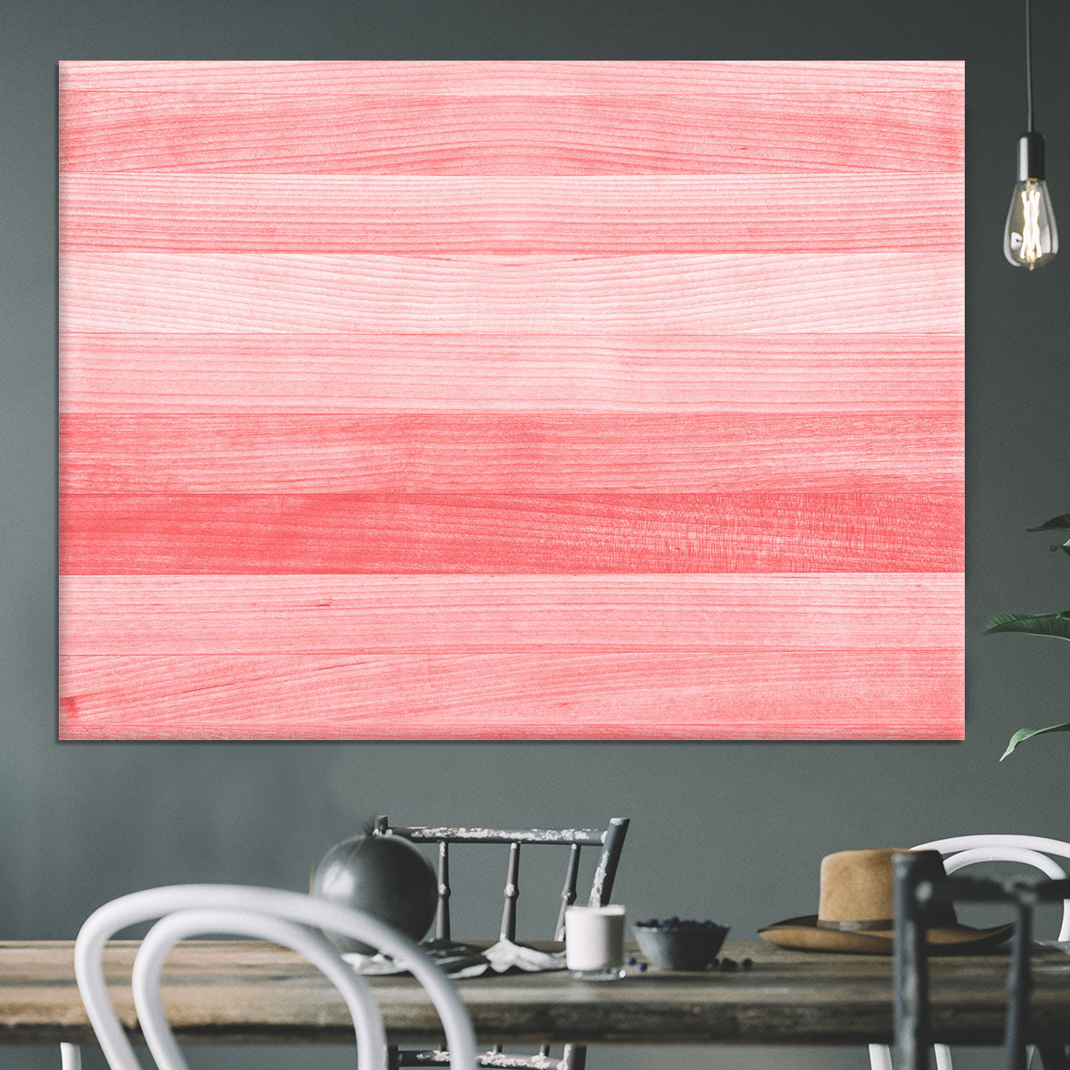 Coral pink or peach and salmon color Canvas Print or Poster - Canvas Art Rocks - 3