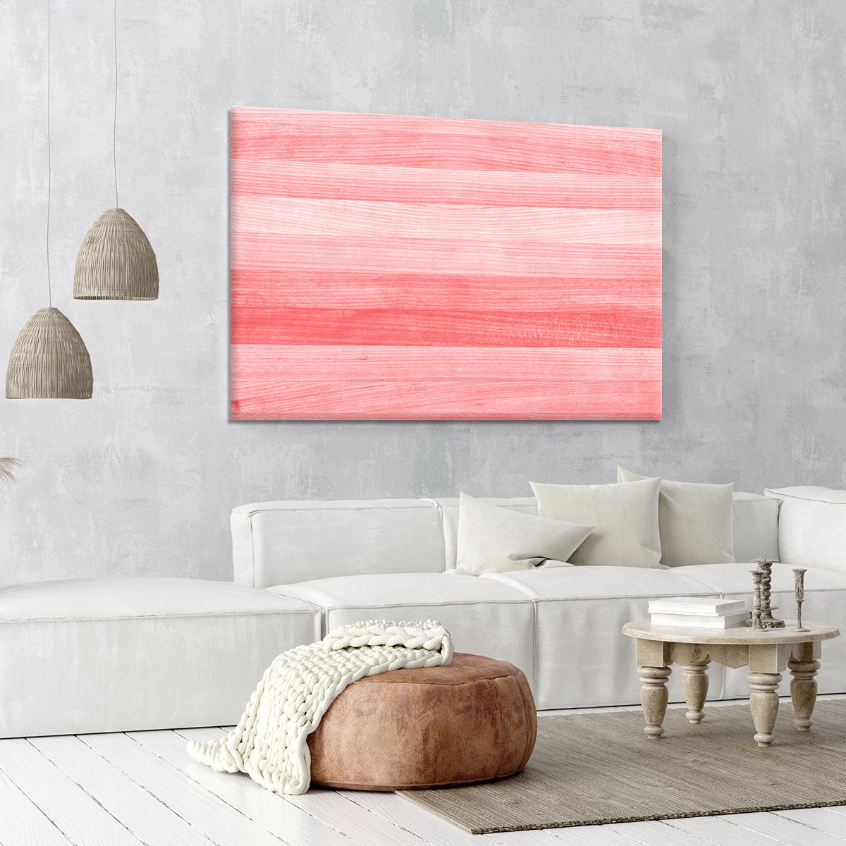 Coral pink or peach and salmon color Canvas Print or Poster - Canvas Art Rocks - 6