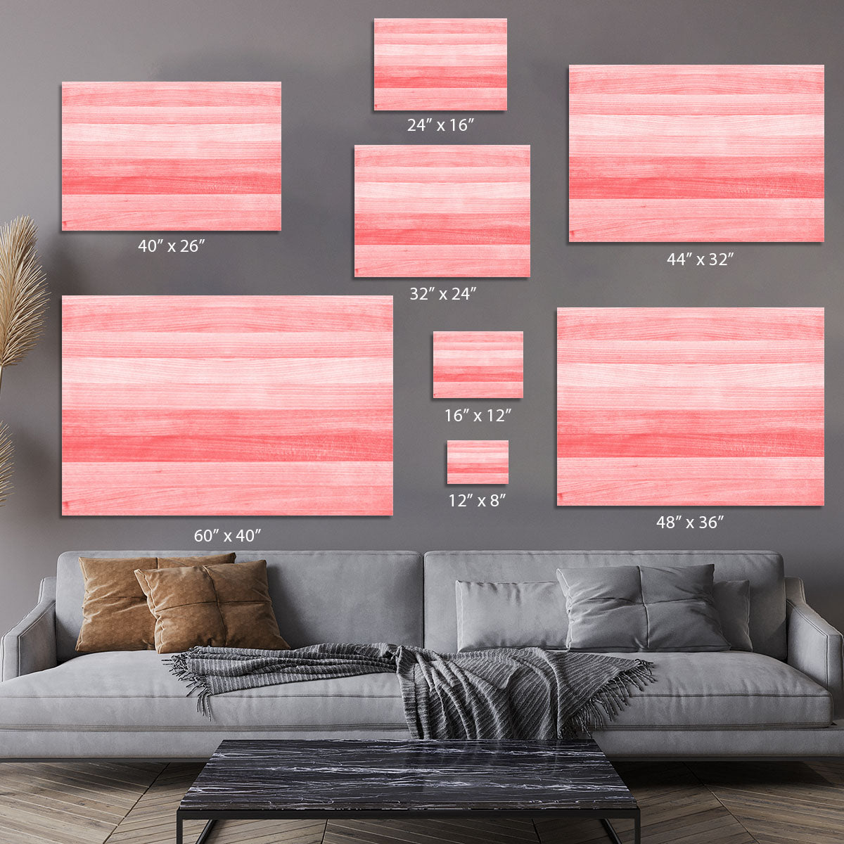 Coral pink or peach and salmon color Canvas Print or Poster - Canvas Art Rocks - 7