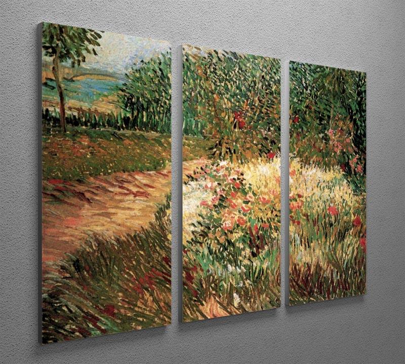 Corner of Voyer d Argenson Park at Asnieres by Van Gogh 3 Split Panel Canvas Print - Canvas Art Rocks - 4