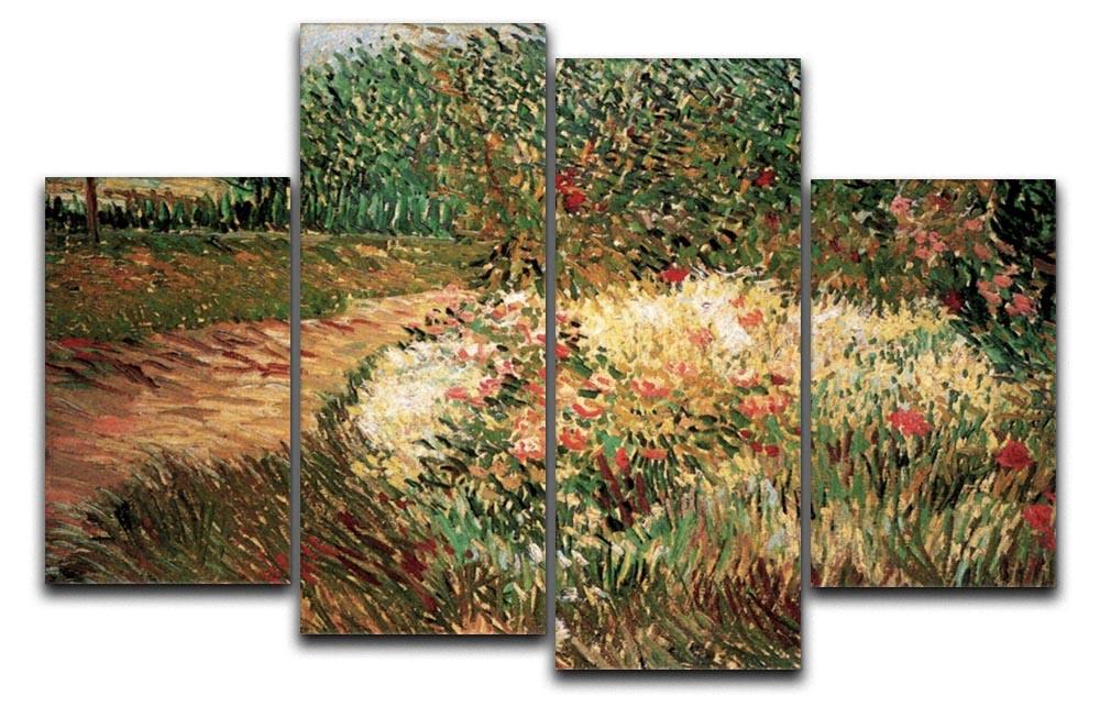 Corner of Voyer d Argenson Park at Asnieres by Van Gogh 4 Split Panel Canvas  - Canvas Art Rocks - 1