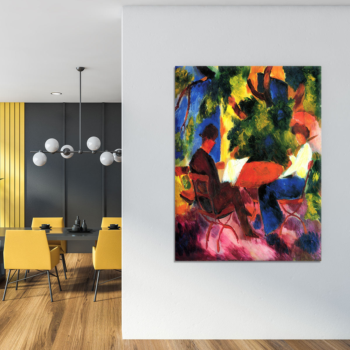 Couple at the garden table by Macke Canvas Print or Poster - Canvas Art Rocks - 4