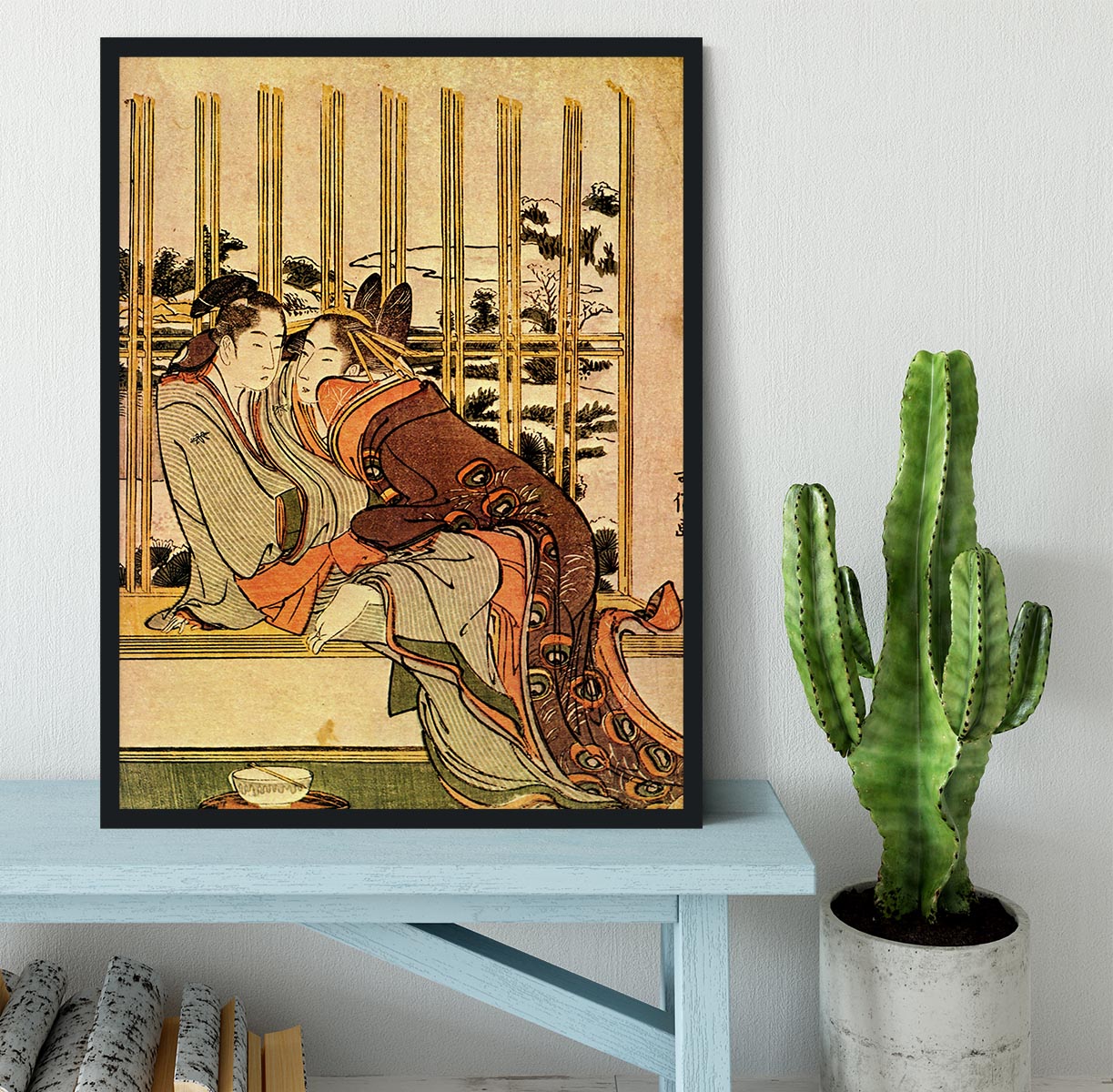 Couples by Hokusai Framed Print - Canvas Art Rocks - 2