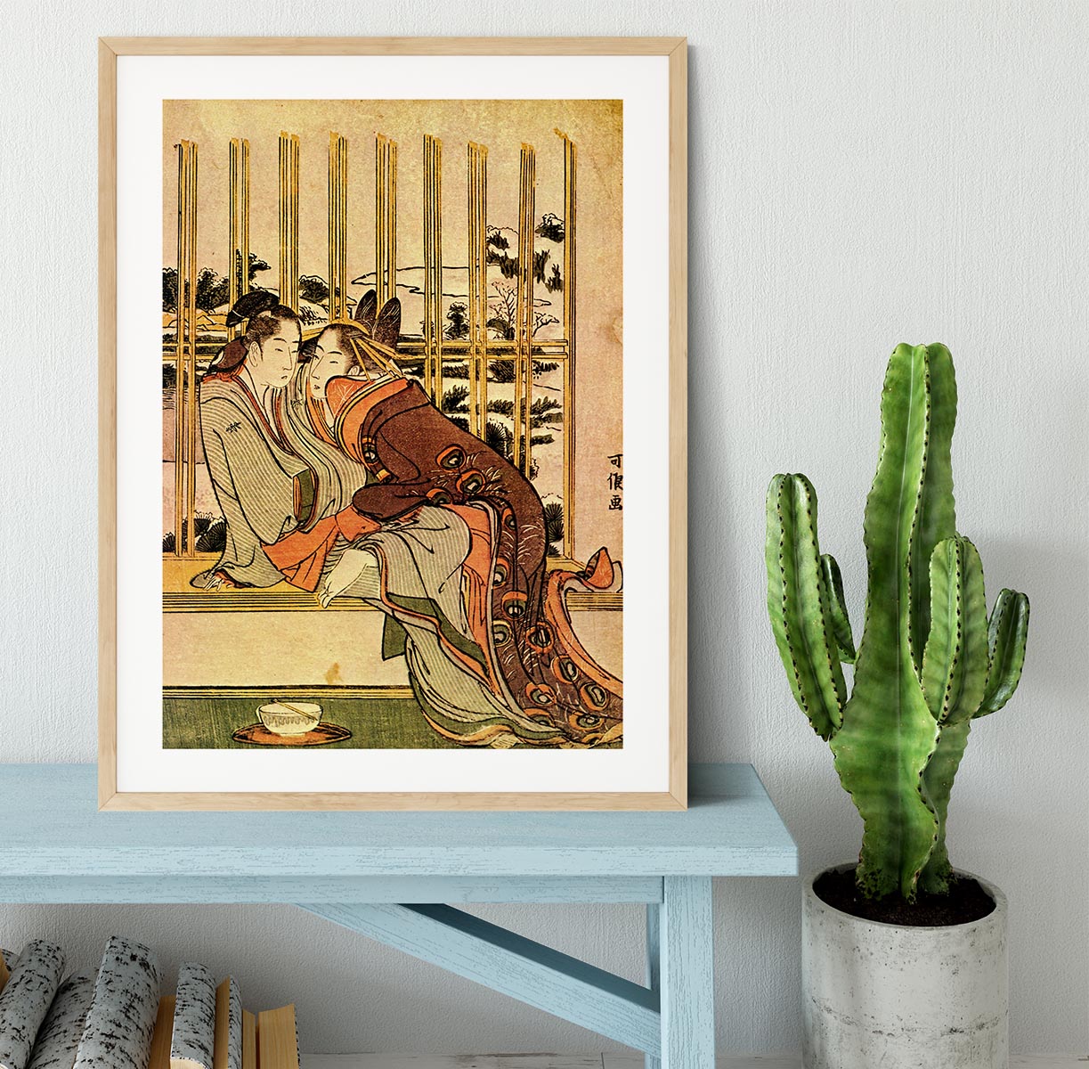 Couples by Hokusai Framed Print - Canvas Art Rocks - 3