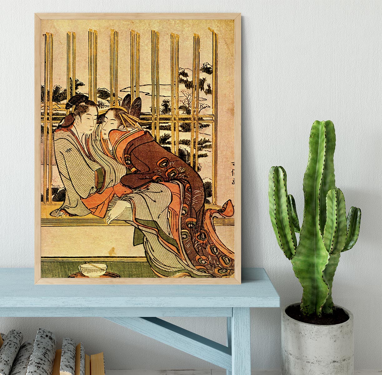 Couples by Hokusai Framed Print - Canvas Art Rocks - 4