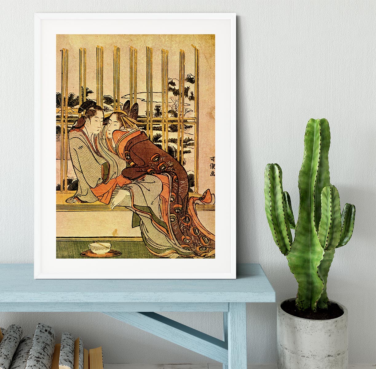 Couples by Hokusai Framed Print - Canvas Art Rocks - 5