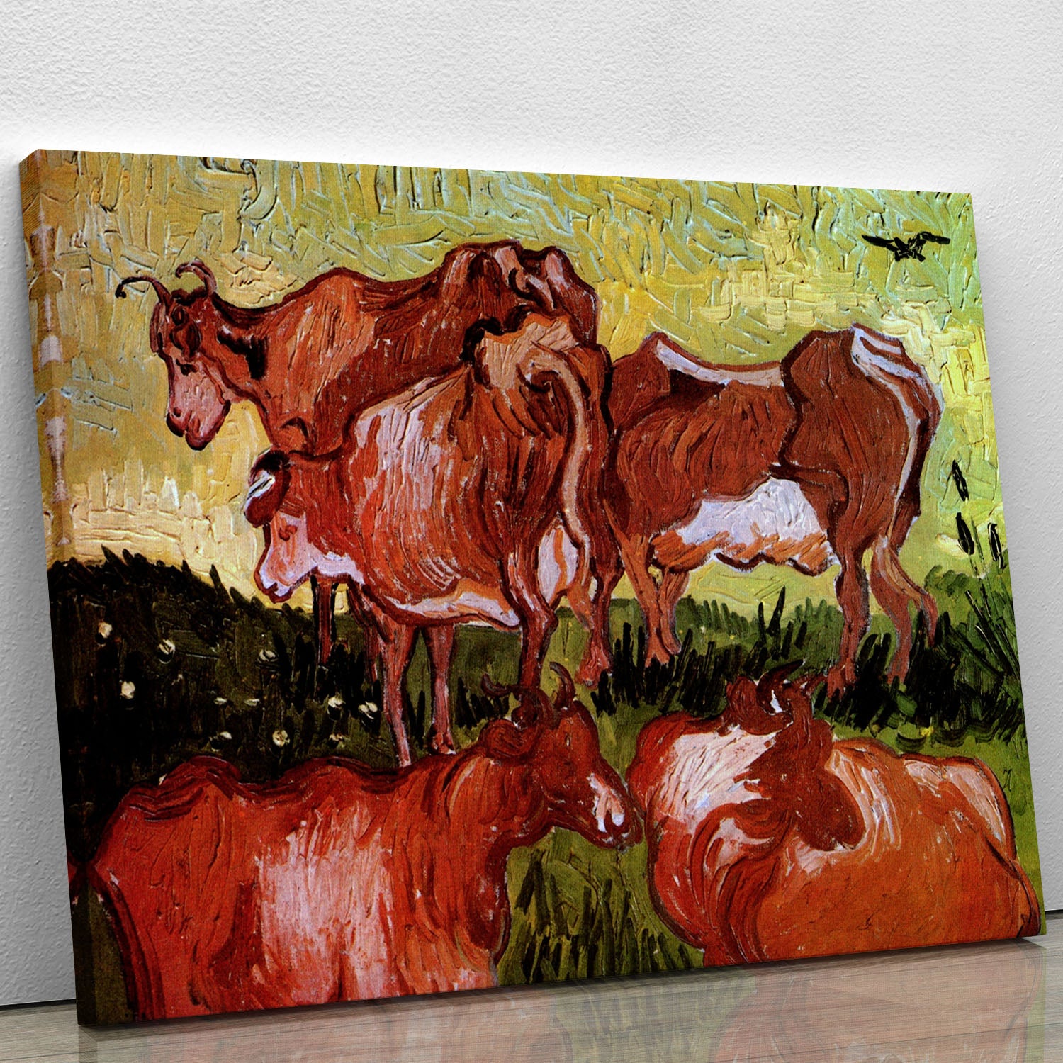 Cows after Jordaens by Van Gogh Canvas Print or Poster - Canvas Art Rocks - 1