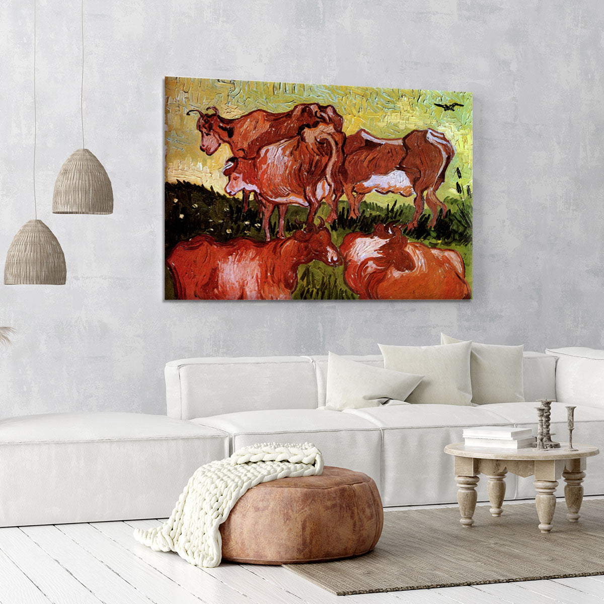 Cows after Jordaens by Van Gogh Canvas Print or Poster - Canvas Art Rocks - 6