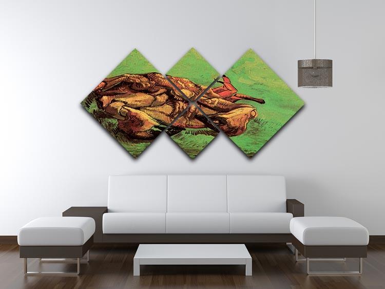 Crab on Its Back by Van Gogh 4 Square Multi Panel Canvas - Canvas Art Rocks - 3