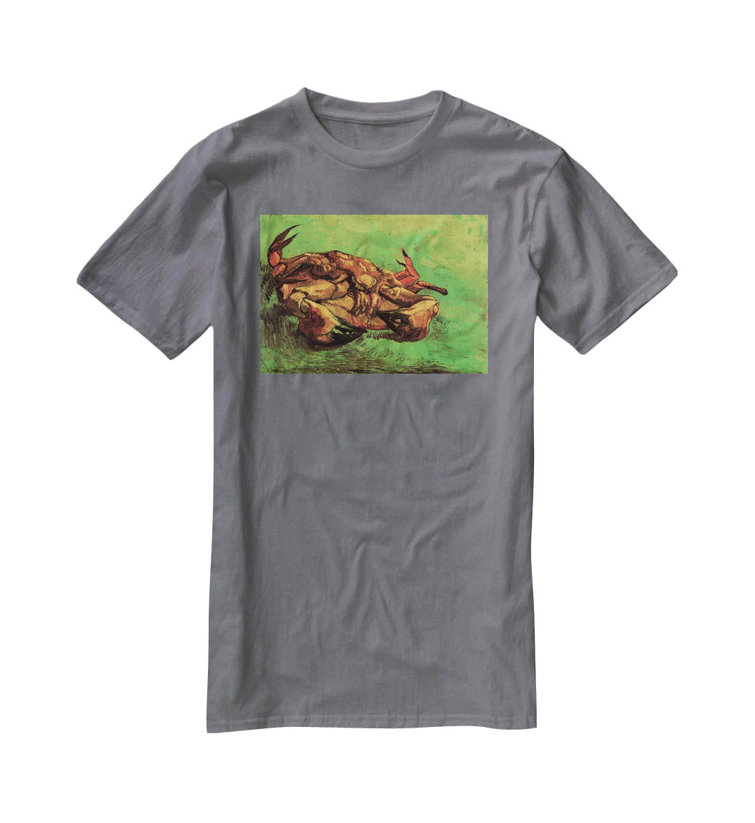 Crab on Its Back by Van Gogh T-Shirt - Canvas Art Rocks - 3