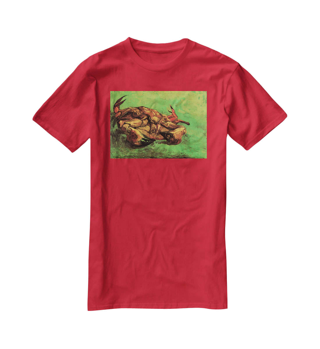Crab on Its Back by Van Gogh T-Shirt - Canvas Art Rocks - 4