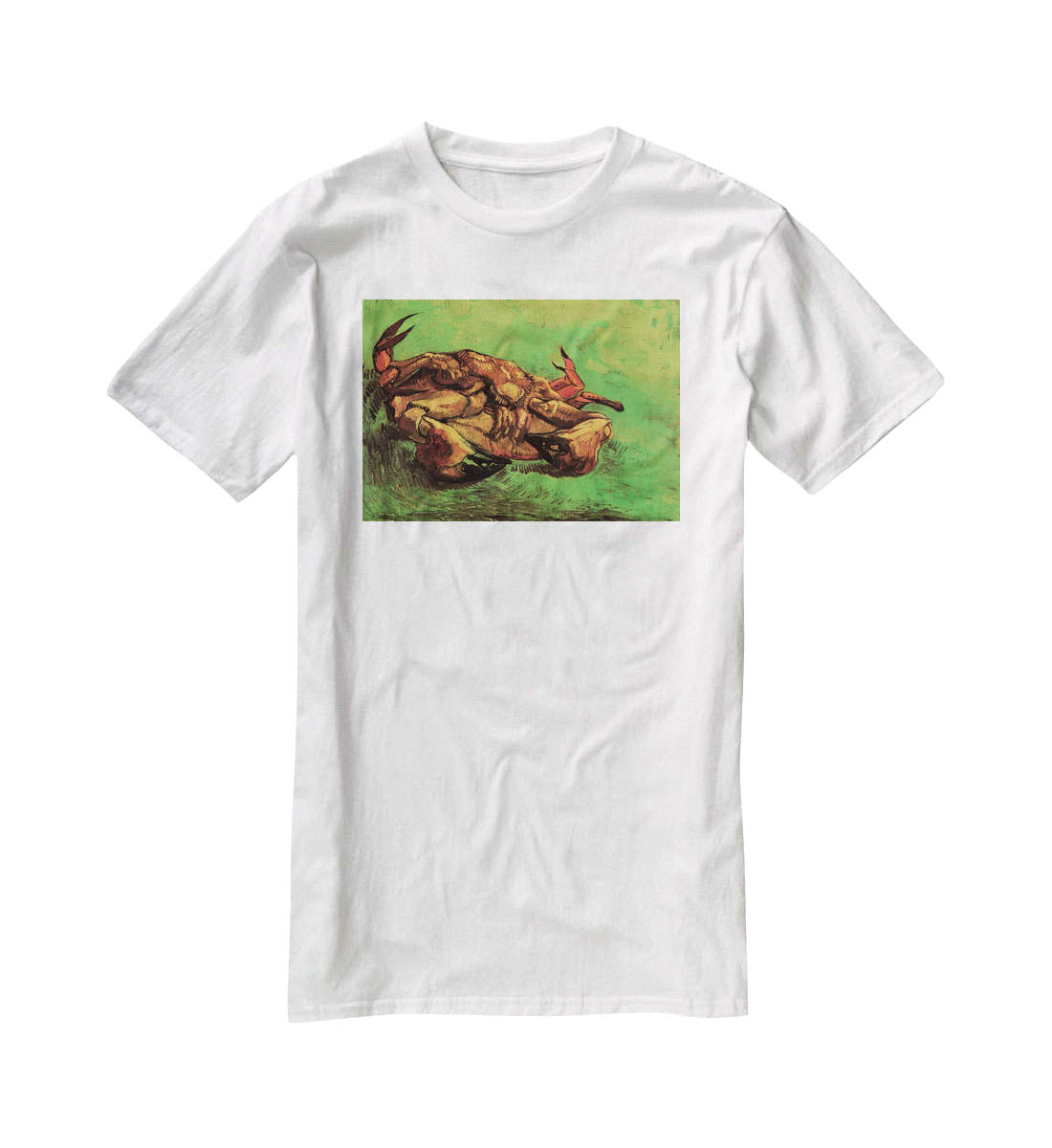 Crab on Its Back by Van Gogh T-Shirt - Canvas Art Rocks - 5