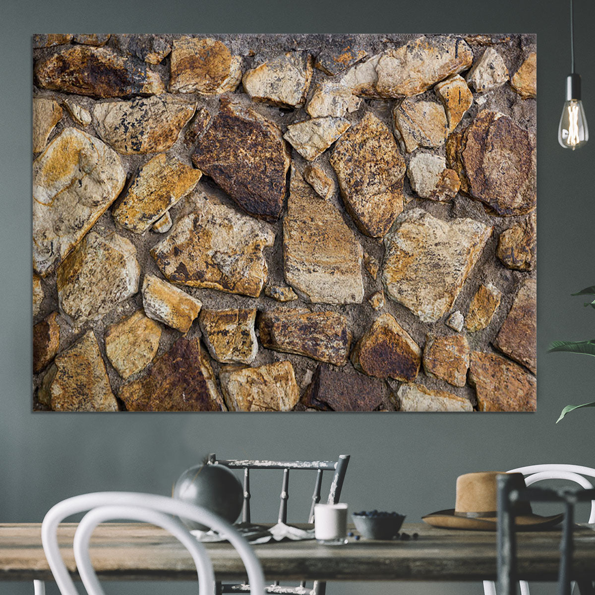 Cracked brick wall background Canvas Print or Poster - Canvas Art Rocks - 3
