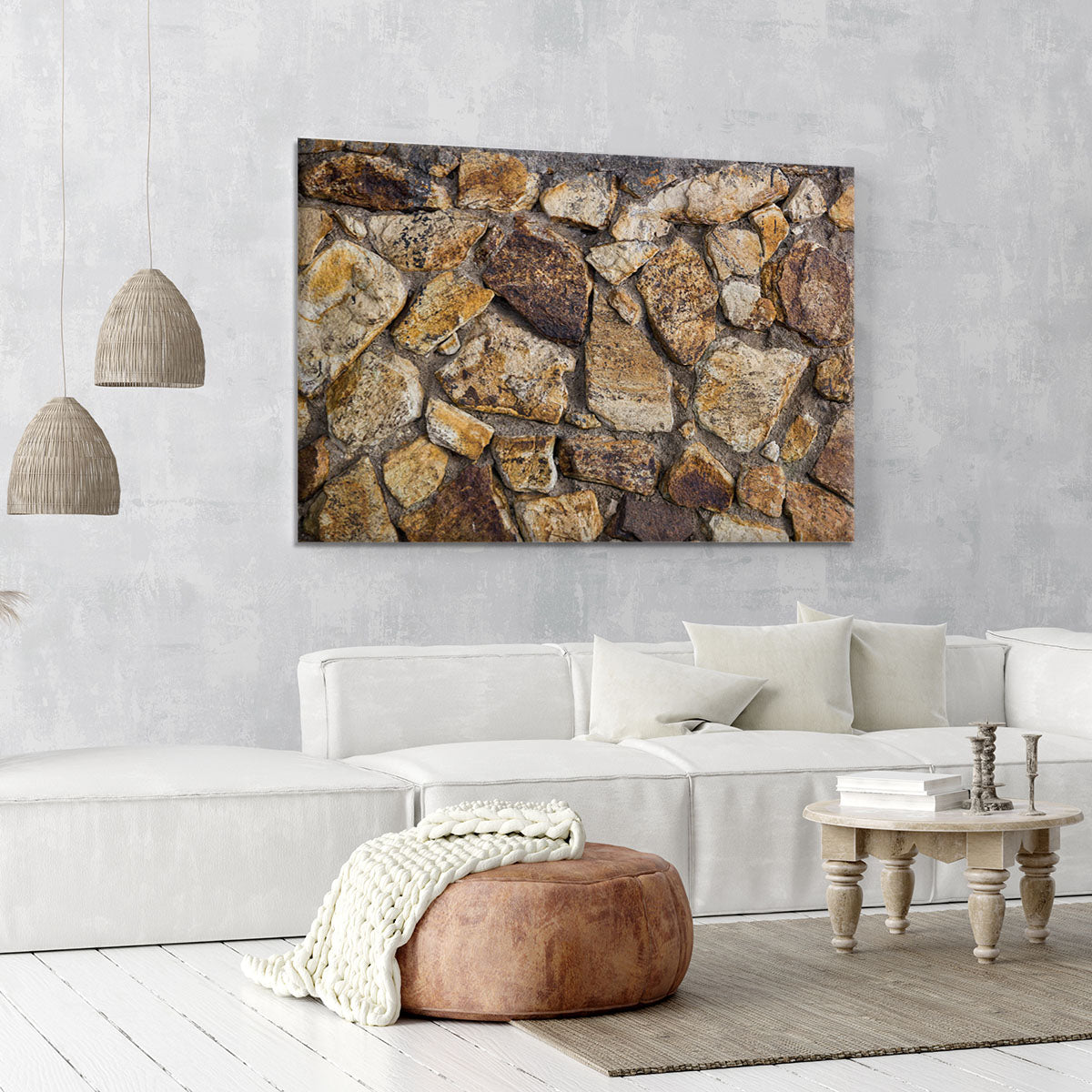 Cracked brick wall background Canvas Print or Poster - Canvas Art Rocks - 6
