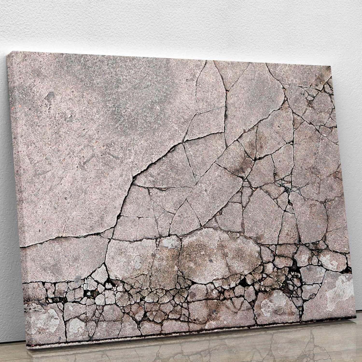 Cracked concrete Canvas Print or Poster - Canvas Art Rocks - 1