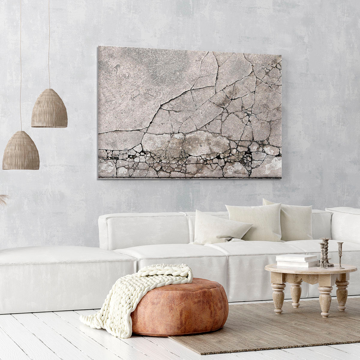 Cracked concrete Canvas Print or Poster - Canvas Art Rocks - 6