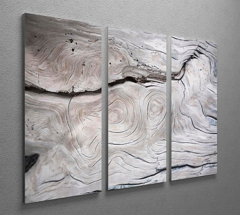 Cracks and structures in wood 3 Split Panel Canvas Print - Canvas Art Rocks - 2