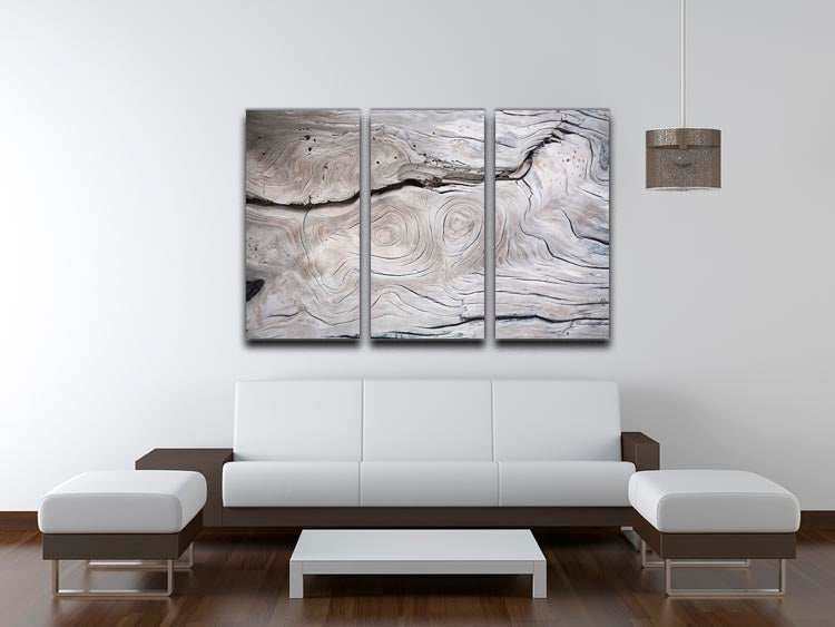 Cracks and structures in wood 3 Split Panel Canvas Print - Canvas Art Rocks - 3