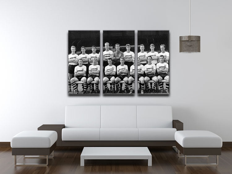 Crystal Palace Football Club Team Photo 1961 3 Split Panel Canvas Print - Canvas Art Rocks - 3