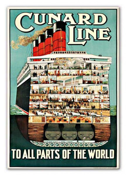 Cunard Line Print - Canvas Art Rocks - 1
