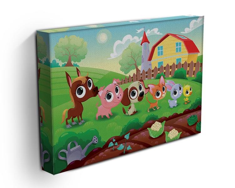 Cute Littest farm animals in the garden Canvas Print or Poster - Canvas Art Rocks - 3